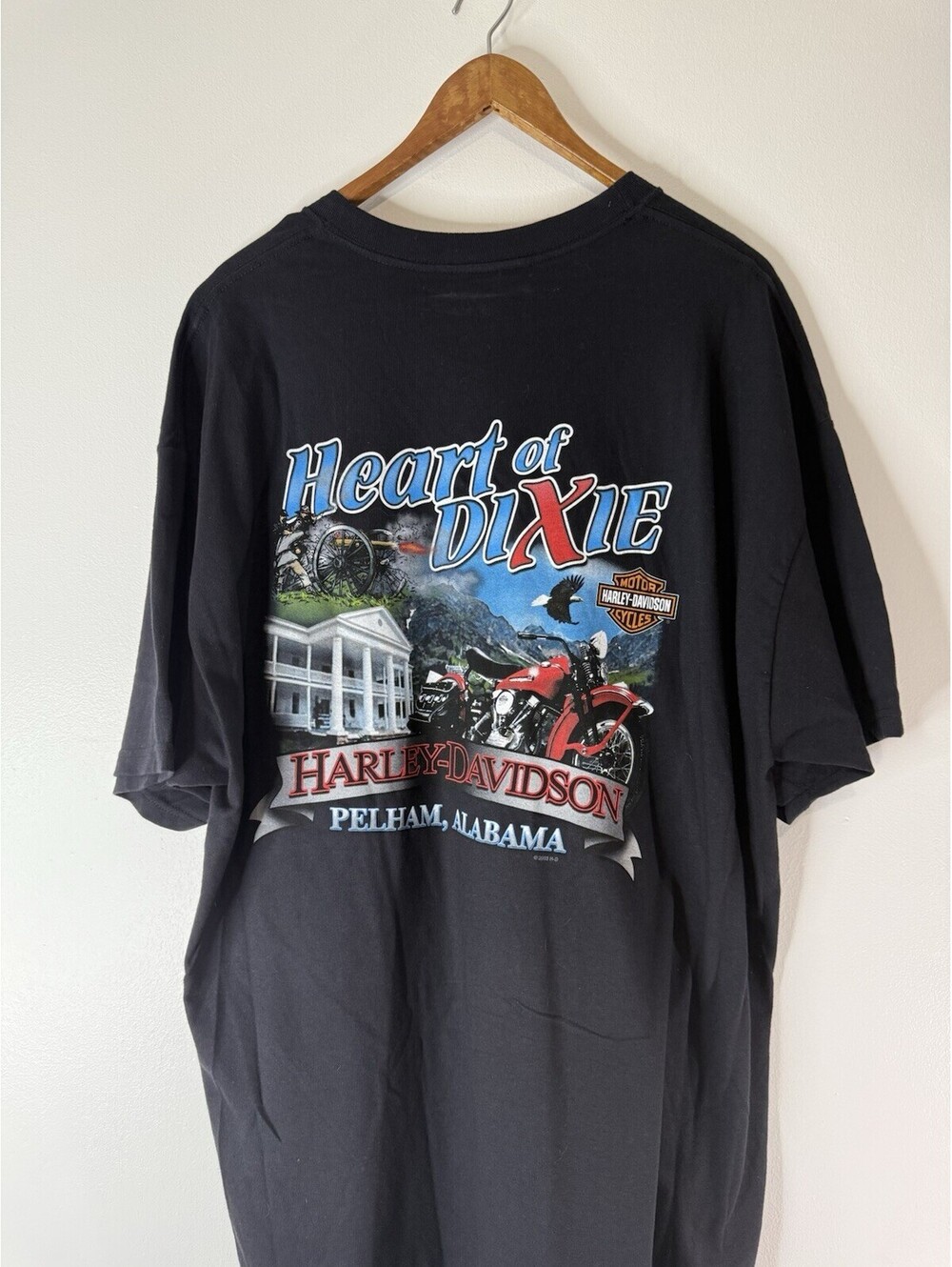 Rare Heart of Dixie Harley Davidson Shirt Size XXL 2XL